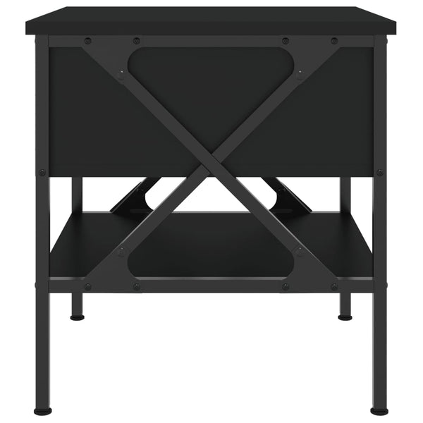 Schwarze Nachttische Terteleac 40x42x45cm (2 Stück, Holz)