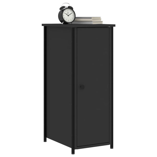 Schwarze Nachttische Rodika 32x42x80cm (2 Stück, Holz)