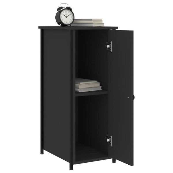 Schwarze Nachttische Rodika 32x42x80cm (2 Stück, Holz)