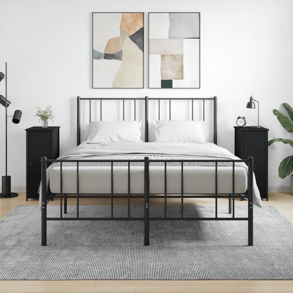 Schwarze Nachttische Rodika 32x42x80cm (2 Stück, Holz)