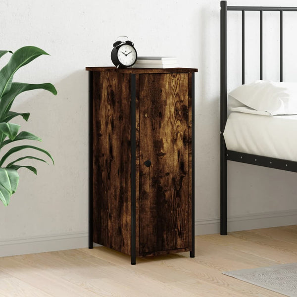 Nachttisch Rodika, 32x42x80cm, geräucherte Eiche (Holz)