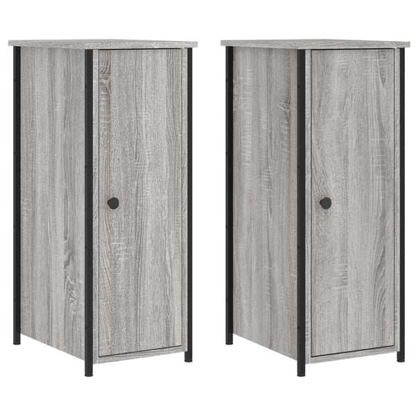 Graue Nachttische Rodika 32x42x80cm (2 Stück Sonoma Holz)