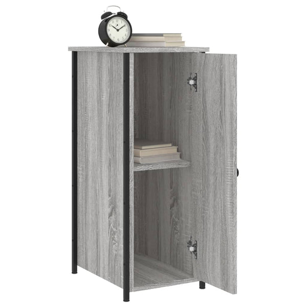 Graue Nachttische Rodika 32x42x80cm (2 Stück Sonoma Holz)