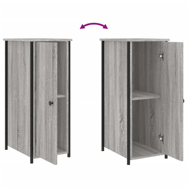 Graue Nachttische Rodika 32x42x80cm (2 Stück Sonoma Holz)