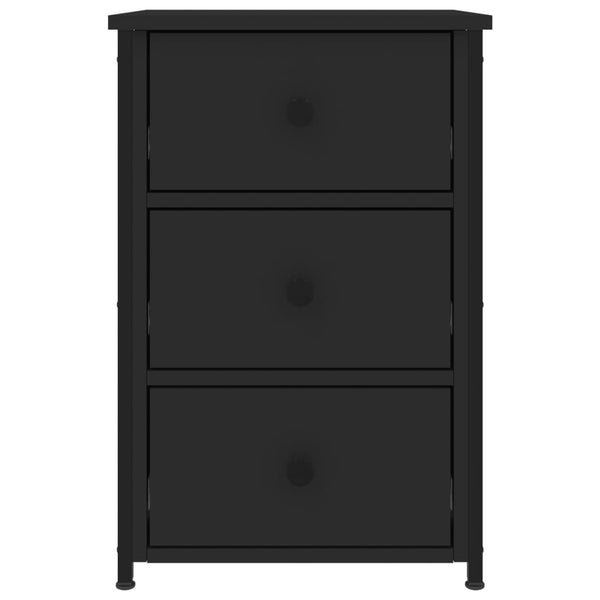 Schwarze Nachttische Litha 40x36x60cm (2 Stück Holz)