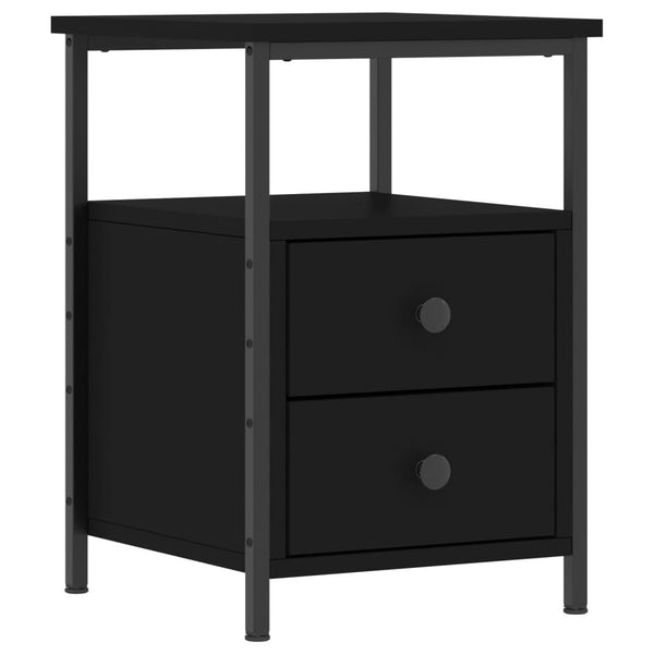 Nachttisch Carpov Schwarz 34x35,5x50cm (Holz)