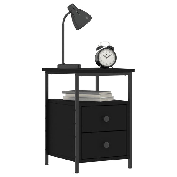 Nachttisch Carpov Schwarz 34x35,5x50cm (Holz)