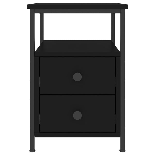 Nachttisch Carpov Schwarz 34x35,5x50cm (Holz)