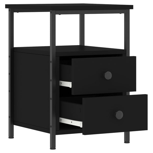 Nachttisch Carpov Schwarz 34x35,5x50cm (Holz)