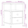 Nachttisch Carpov Schwarz 34x35,5x50cm (Holz)