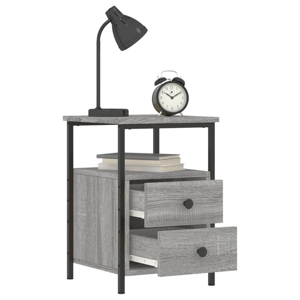 Nachtschrank Carpov 34x35,5x50cm (Holz) Grau