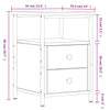 Graue Nachttische Carpov 34x35,5x50cm (2 Stk. Sonoma-Holz)