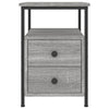 Graue Nachttische Carpov 34x35,5x50cm (2 Stk. Sonoma-Holz)