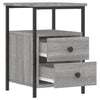 Graue Nachttische Carpov 34x35,5x50cm (2 Stk. Sonoma-Holz)