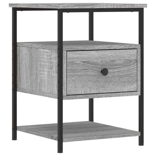 Graue Nachttische Lastuna 40x42x56cm (2 Stk. Holz)