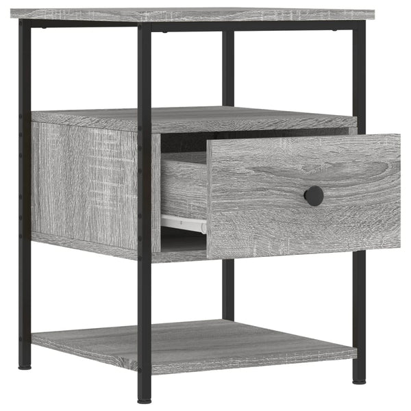 Graue Nachttische Lastuna 40x42x56cm (2 Stk. Holz)