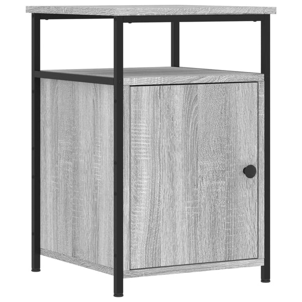 Grauer Nachttisch Eduart 40x42x60cm (Holz)