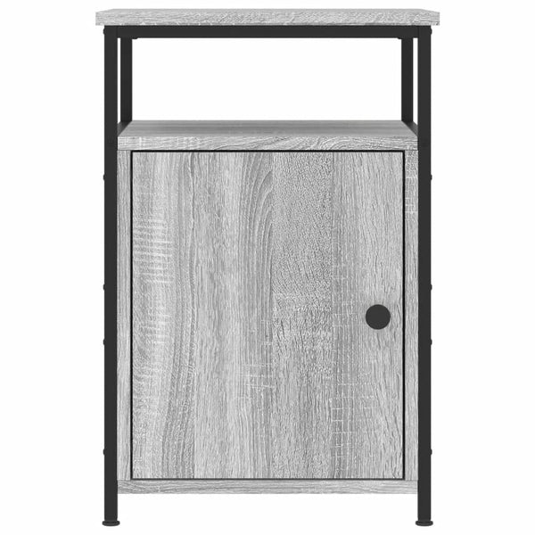 Grauer Nachttisch Eduart 40x42x60cm (Holz)