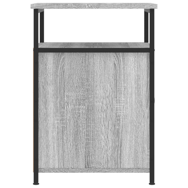 Grauer Nachttisch Eduart 40x42x60cm (Holz)