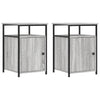 Nachttische grau Eduart 40x42x60cm (2 Stk. Sonoma-Holz)
