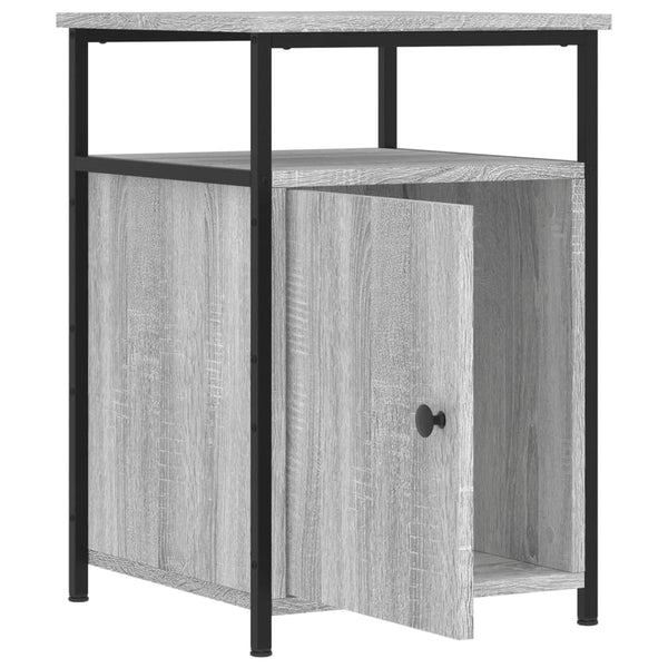 Nachttische grau Eduart 40x42x60cm (2 Stk. Sonoma-Holz)
