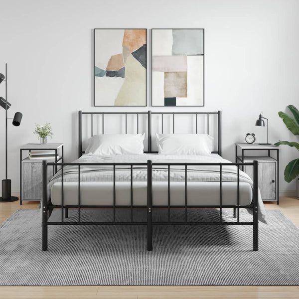 Nachttische grau Eduart 40x42x60cm (2 Stk. Sonoma-Holz)