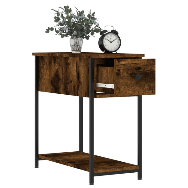 Räuchereiche Nachttisch Rotila 30x60x60cm (Holz)