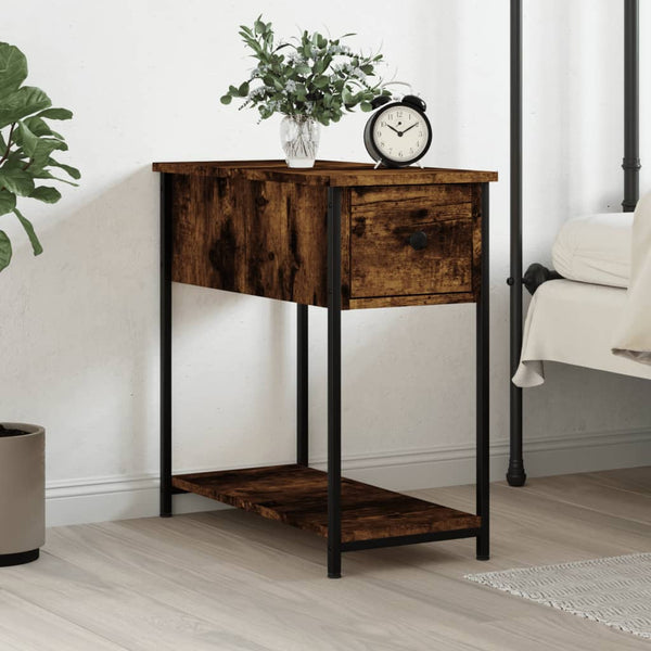 Räuchereiche Nachttisch Rotila 30x60x60cm (Holz)