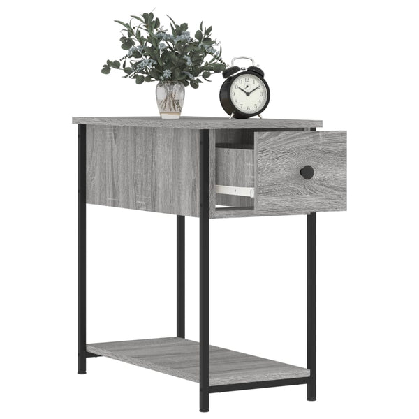 Graue Nachttische Rotila 30x60x60cm (2 Stück Sonoma Holz)