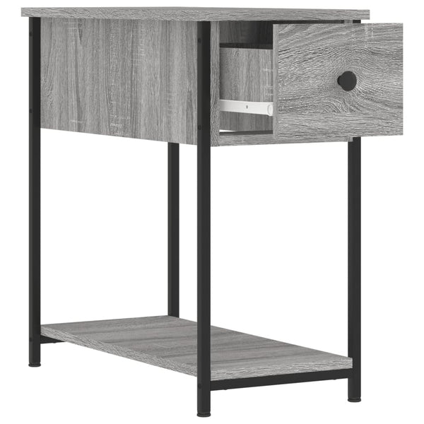 Graue Nachttische Rotila 30x60x60cm (2 Stück Sonoma Holz)