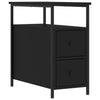 Nachtschrank Gertrut schwarz 30x60x60cm (Holz)