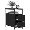Nachtschrank Gertrut schwarz 30x60x60cm (Holz)
