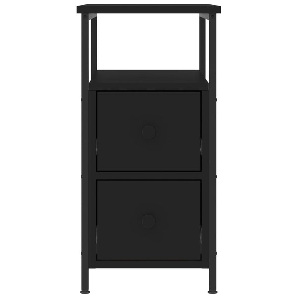 Nachtschrank Gertrut schwarz 30x60x60cm (Holz)