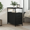 Nachtschrank Gertrut schwarz 30x60x60cm (Holz)
