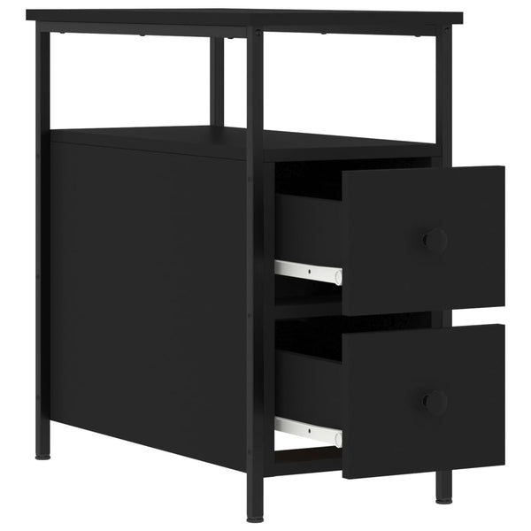 Musta yöpöydät Gertrut 30x60x60cm (2 kpl puinen)