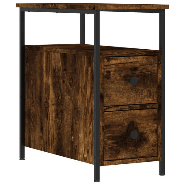 Nachttische Gertrut aus Raucheiche 30x60x60cm (2 St., Holz)