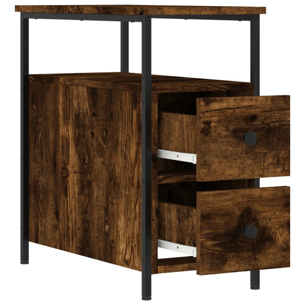 Nachttische Gertrut aus Raucheiche 30x60x60cm (2 St., Holz)