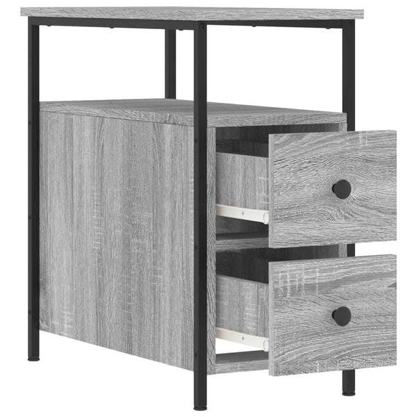 Nachttisch Gertrut 30x60x60cm Grau (Holz)