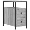 Harmaa yöpöydät Gertrut 30x60x60cm (2 kpl puinen)