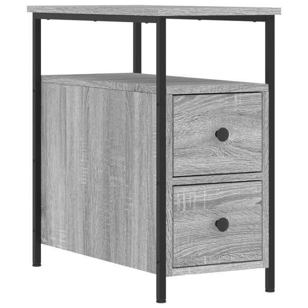 Harmaa yöpöydät Gertrut 30x60x60cm (2 kpl puinen)