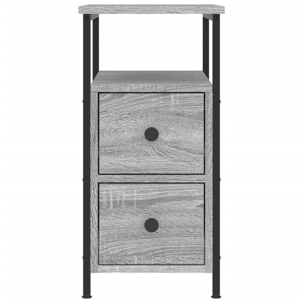 Harmaa yöpöydät Gertrut 30x60x60cm (2 kpl puinen)
