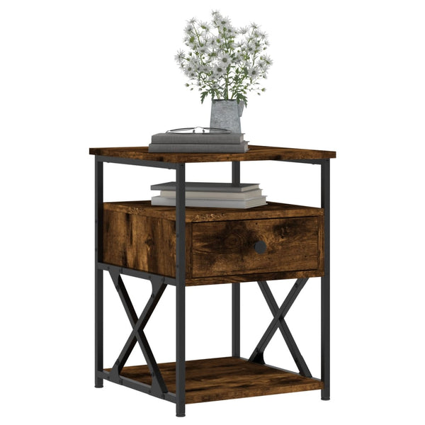 Nachttisch Tesrife 40x42x55cm aus geräucherter Eiche (Holz)
