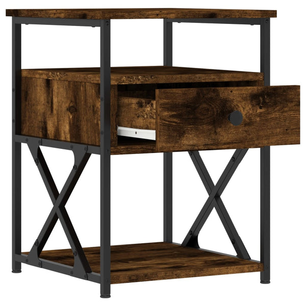 Nachttisch Tesrife 40x42x55cm aus geräucherter Eiche (Holz)