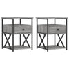 Graue Nachttische Tesrife 40x42x55cm (2er-Set Sonoma Holz)