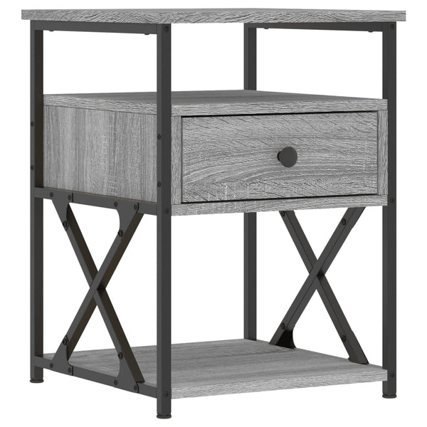 Graue Nachttische Tesrife 40x42x55cm (2er-Set Sonoma Holz)