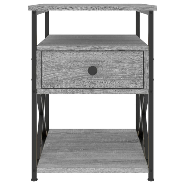 Graue Nachttische Tesrife 40x42x55cm (2er-Set Sonoma Holz)