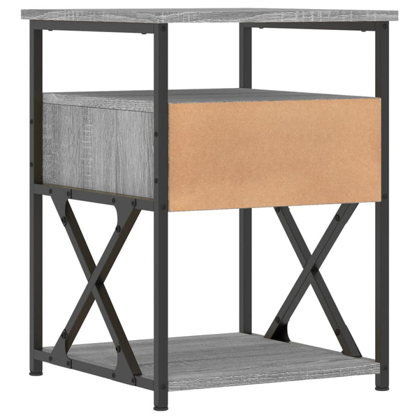 Graue Nachttische Tesrife 40x42x55cm (2er-Set Sonoma Holz)