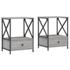 Nachttische Vahtang 50x41x65cm grau (2 Stk., Sonoma, Holz)