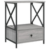 Nachttische Vahtang 50x41x65cm grau (2 Stk., Sonoma, Holz)