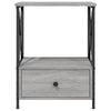 Nachttische Vahtang 50x41x65cm grau (2 Stk., Sonoma, Holz)